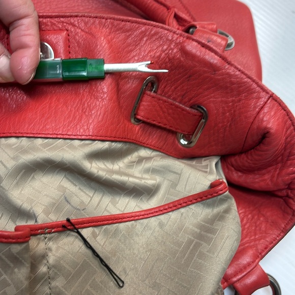 Cole Haan Women’s Genuine Leather Satchel in Coral Red - Picture 16 of 16